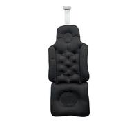 Fiocias Almohada para Baño de Poliéster Ergonómica Respaldo Firme Almohadilla Versátil con Soporte Lumbar Asiento Impermeable Fácil de Mantener Adecuada para, Negro