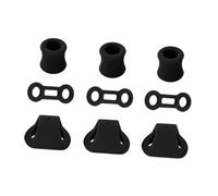 Fiocias Anillos de Mosquetón de 9 Piezas para Escalada, Sujeción de Cuerda, de Silicona, Posicionamiento Antideslizante, Fijación de Descensor, Negro