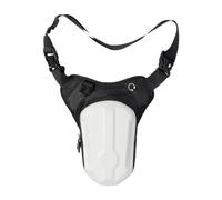 Fiocias Bolsa de Muslo para Motocicleta Impermeable con Cremalleras Suaves Bolsillos Organizadores Materiales Resistentes Y de Ajuste, Blanco