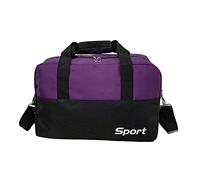 Fiocias Bolsa Deportiva Bolsa de Gimnasio Bolso de Mano Bolsa de Viaje con Trolley Sleeve Diseño Multifuncional Nailon Resistente Adecuada para Jóvenes Estudi, Violeta
