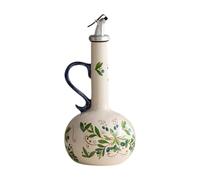 Fiocias Botella Dispensadora de Aceite, Botella Dispensadora de Aceite de Oliva, Bote para Especias, Diseño Creativo Pintado a Mano, Superficie Lisa para Alma, Verde, Individual