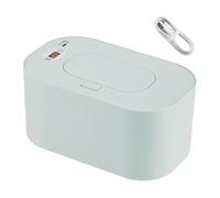 Fiocias Calentador de Toallitas Húmedas Dispensador de Toallitas Húmedas para Bebés Calentador USB con Estable Regulación Inteligente Carcasa Compacta D, Pantalla de Temperatura Verde