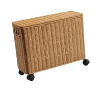 Fiocias Cesta con Tapa, Asa Y Ruedas. Caja Organizadora para Herramientas, Periódicos, Artículos de Papelería Y Artículos de Aseo Personal. Apta para P, tal como se describe, 48cm X 18cm X 39cm