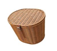 Fiocias Cesta Delantera para Bicicleta Hecha a Mano con Tapa, Estilo Vintage, Organizador para Mujeres Y Hombres.