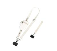 Fiocias Correa Multifuncional para Teléfono con Bolsillo Extraíble, Correa Universal Portátil para El Hombro, Monedero Práctico, Correa de Muñeca Desmontable, Blanco