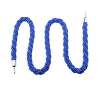 Fiocias Cuerda de Barrera de Delimitador de Separador de Flujo con Cromados para Un Enganche Seguro Adecuado para Vestíbulo, Azul, 2m