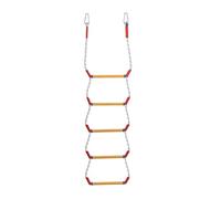 Fiocias Escalera Plegable para Barcos, Escalera de Abordaje con Cuerda, Plegable, Estructura Robusta de Poliéster, Peldaños Antideslizantes, Dos Mosquetones, Cinco neumáticos