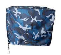 Fiocias Funda para Motor Fueraborda en Tejido Oxford Impermeable Cierre con Cordón Protege contra Intemperie Adecuada para Botes Livianos Lanchas, Ocean Camo, 2-15 HP