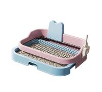 Fiocias Inodoro para Perros, Cesta para Perros, Colchoneta de Entrenamiento para Cachorros, Fabricada en Polipropileno con Estructura Y Base Antidesl, Azul Rosado