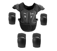 Fiocias Kids Motocross Vest Conjunto de Protección para Niño con Chaleco Coderas Y Rodilleras Material Transpirable Resistente Al Impacto Ajustable Apto, Estilo a