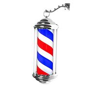 Fiocias Lámpara de Poste de Barbero Led Impermeable con Franjas para Señal de Salón de Peluquería con Material PC Adecuado para Tienda de Peluquería