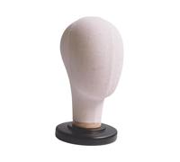 Fiocias Mannequin Cabeza Porta Peluca Modelo de Exhibición para Sombreros Y Gorros con Material de Superficie Suave Adecuado para Salón Tiend, negro