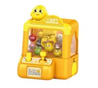 Fiocias Mini Máquina Recreativa de Juguetes con Controles Duales, Dispensador de para Niñas, Máquina Electrónica de Peluches, Diseño de Dibujos, Pato