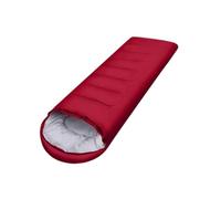 Fiocias Saco de Dormir Portátil para Adultos, Tipo sobre, de Algodón/poliéster, Práctico, Resistente Al Viento, con Capucha, Adecuado para Acampar, Hacer Send, Rojo, 0.7 Kilos
