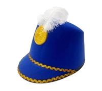 Fiocias Sombrero con Plumas para Bandas de Música, Directores de Maestros de Ceremonias, Azul