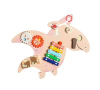 Fiocias Tablero de Actividades de Pared de Madera, Tablero de Actividades con Formas Variadas, Juguete Sensorial para El Desarrollo, La Educación Y El Juego.
