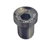 Fiocias Tornillo Bicicleta M15 Perno Plato Cadena Aluminio Aleación Fijación Confiable Instalado Rápido Adecuado para Bicicletas Montaña Carretera Pieza, Gris
