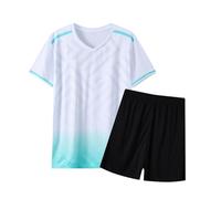 Fiohiros Set Deportivo Kinder, Ropa Deportiva de Secado Rápido para Niños, Conjunto de Camiseta Deportiva para Fútbol, Chaqueta de Entrenamiento (Blanco, 12-13 años)