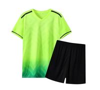 Fiohiros Set Deportivo Kinder, Ropa Deportiva de Secado Rápido para Niños, Conjunto de Camiseta Deportiva para Fútbol, Chaqueta de Entrenamiento (FR/ES, Edad, 10 años, 11 años, Regular, Nuevo Verde)