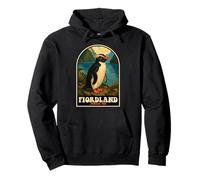 Fiordland National Park Nueva Zelanda Penguin Vintage Sudadera con Capucha