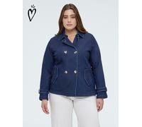 Fiorella Rubino - Chaqueta de denim cruzada Mujer, Azul Talla: 39 (48 IT)