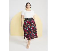 Fiorella Rubino - Falda larga con estampado floral Mujer, Azul Talla: XS (44-46 IT)