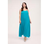 Fiorella Rubino - Vestido largo de georgette plisado Mujer, Light - blue Talla: L (56-58 IT)