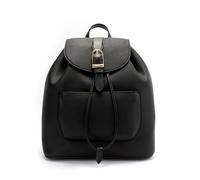Fiorelli Etta - Mochila con hebilla para mujer, elegante mochila con cierre de cordón y detalle de hebilla, piel sintética, color negro