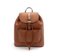 Fiorelli Etta - Mochila con hebilla para mujer, elegante mochila con cierre de cordón y detalle de hebilla, piel sintética, color marrón