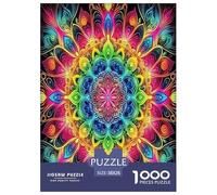 Fiori di Mandala Puzzle Imposible,desafío for Adults Bellissime piante Entretenimiento Creativo 1000 Piezas Obra De Arte De Juego De para Adultos Y Niños Mayores De 12 Años 38x26cm/1000pcs