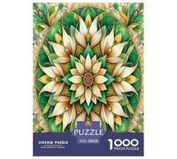 Fiori di Mandala Puzzle Imposible,desafío for Adults Bellissime piante Juego Educativo 1000 Piezas Obra De Arte De Juego De para Adultos Y Niños 38x26cm/1000pcs