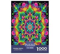 Fiori di Mandala Puzzle Imposible,desafío para Adultos Bellissime piante Entretenimiento Creativo 1000 Piezas Obra De Arte De Juego De para Adultos Y Niños Mayores De 12 Años 38x26cm/1000pcs