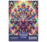 Fiori di Mandala Puzzles Imposible,desafío para Adultos Bellissime piante Entretenimiento Creativo 1000 Piezas Obra De Arte De Juego De para Adultos Y Niños 38x26cm/1000pcs