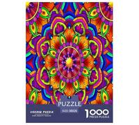 Fiori di Mandala Puzzles Imposible,desafío para Adultos Bellissime piante Entretenimiento Creativo 1000 Piezas Obra De Arte De Juego De para Adultos Y Niños 38x26cm/1000pcs
