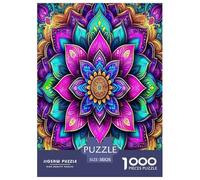 Fiori di Mandala Rompecabezas Imposible,desafío for Adults Bellissime piante Entretenimiento Creativo 1000 Piezas Obra De Arte De Juego De para Adultos, Regalos A Partir De 14 Años 38x26cm/1000pcs