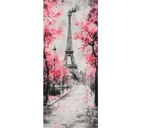 Fiori Di Prugna Dipingere con i Numeri Adulti, Misura XXL 80x240cm,Torre Paint by Numbers Kit Principianti Con 3 Penne, Kit Fai Da Te, Hobby Creativi Adulti Regalo Decorazioni, (Senza Cornice) P0M-414