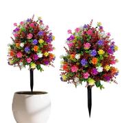 Fiori Finti | Paletti Da Giardino Primaverili Floreali Realistici - Nessun Attrezzo Necessario UV Con Da Terra, Per Primavera Patio Pórtico Matrimonio Fattoria Cortile Ogni Stagione