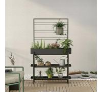 Fioriera Fragola, Complemento d'arredo, Articolo Decorativo, Accessorio d'arredo, 96x24 h155 cm, Ardesia