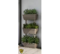 Macetero vertical de plástico 3 niveles 50 cm