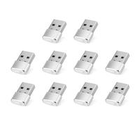 Fiorky 10 Piezas de ratón Jiggler indetectable USB ratón Mover con botón de Interruptor, Mini ratón Jiggler Plug and Play Mantiene la luz indicadora Despierto para compufor tadora portátil d