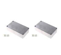 Fiorky 2Pack 1590B Estilo 112x60x31mm Estuche de Caja de Pedal de Metal de Aluminio Cajas de Caja de Pedal de Cable con Tornillos Caja de Pedal de Aluminio Fundido a Presión Reemplazo Caja
