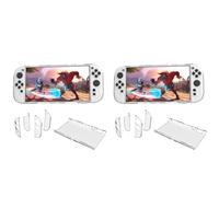 Fiorky 2pc Case Duro para el Interruptor 2 Cubierta Protectora Dividida Cubierta de protección Anti-Caza Cubierta de caparazón Anti-Scratch Protector de Cristal Amplica Propiedad de Choque