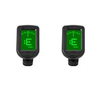 Fiorky 2PCS 3V Botón Batería Bajo Violín Ukelele Sintonizador Cromático Pantalla LCD Sintonizador de Tono Digital con Clip para Guitarra/Bajo/Violín/Ukelele Modos de Afinación Cromática