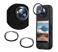 Fiorky 2PCS Protector de Lente Cubierta Protectora para Insta360 X4 PC Anti-Arañazos Protector Protector Ultra HD Protectores de Lente Giratorios Cubierta Protectora de Lente Cámara Acción