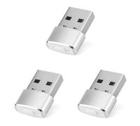 Fiorky 3 Piezas de ratón Jiggler indetectable USB ratón Mover con botón de Interruptor, Mini ratón Jiggler Plug and Play Mantiene la luz indicadora Despierto para compufor tadora portátil de