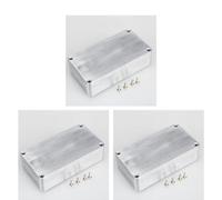Fiorky 3Pack 1590B Estilo 112x60x31mm Estuche de Caja de Pedal de Metal de Aluminio Cajas de Caja de Pedal de Cable con Tornillos Caja de Pedal de Aluminio Fundido a Presión Reemplazo Caja