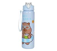 Fiorky 700ml Capybara Sports Bottle con paja y manejo de la botella portátil de beber a gran capacidad Copa de agua de viaje para actividades al aire libre Regalos para mujeres para mujeres