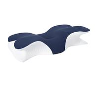 Fiorky Almohada de espuma viscoelástica, almohada ortopédica ergonómica en forma de mariposa, almohada de apoyo contorneada de rebote lento, transpirable, suave, almohada de apoyo para dormir de lado