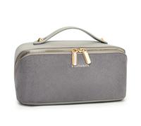 Fiorky Bolsa de Maquillaje de Viaje, Bolsa de cosméticos, Estuche Organizador de Maquillaje, Bolsa de Maquillaje Impermeable de Gamuza para Mujer, Bolsa de Aseo Viaje con múltiples Bolsillos