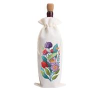 Fiorky Bolsas de Regalo de Vino, Pintura de Diamantes, Arte de Diamantes, Bolsa de Regalo de Vino de Lino, Etiqueta de Flor de arpillera de gnomo, Cubiertas para Botellas de Licor, Mariposa